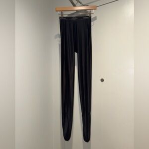 SAINT LAURENT Skechers Jet Black footed Leggings size 38 XS